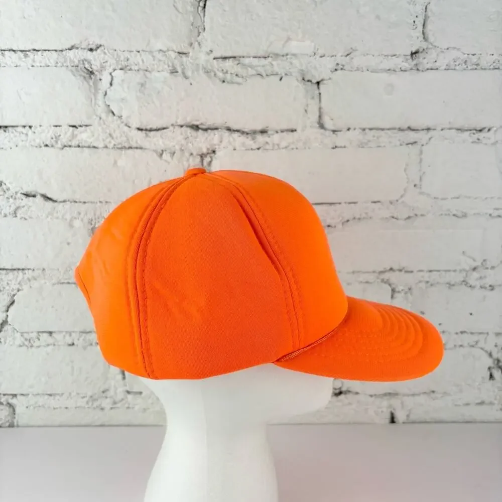 Vintage Hunting Construction Orange Snapback Hat